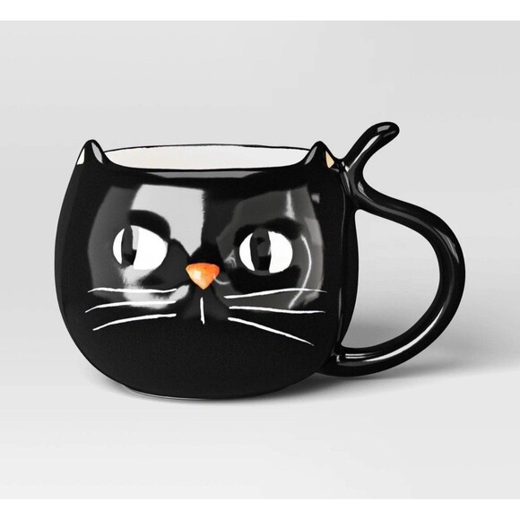 Target Other - Halloween Stoneware Figural Black Cat Mug -  15.5 oz 2024 Hyde & EEK - NEW